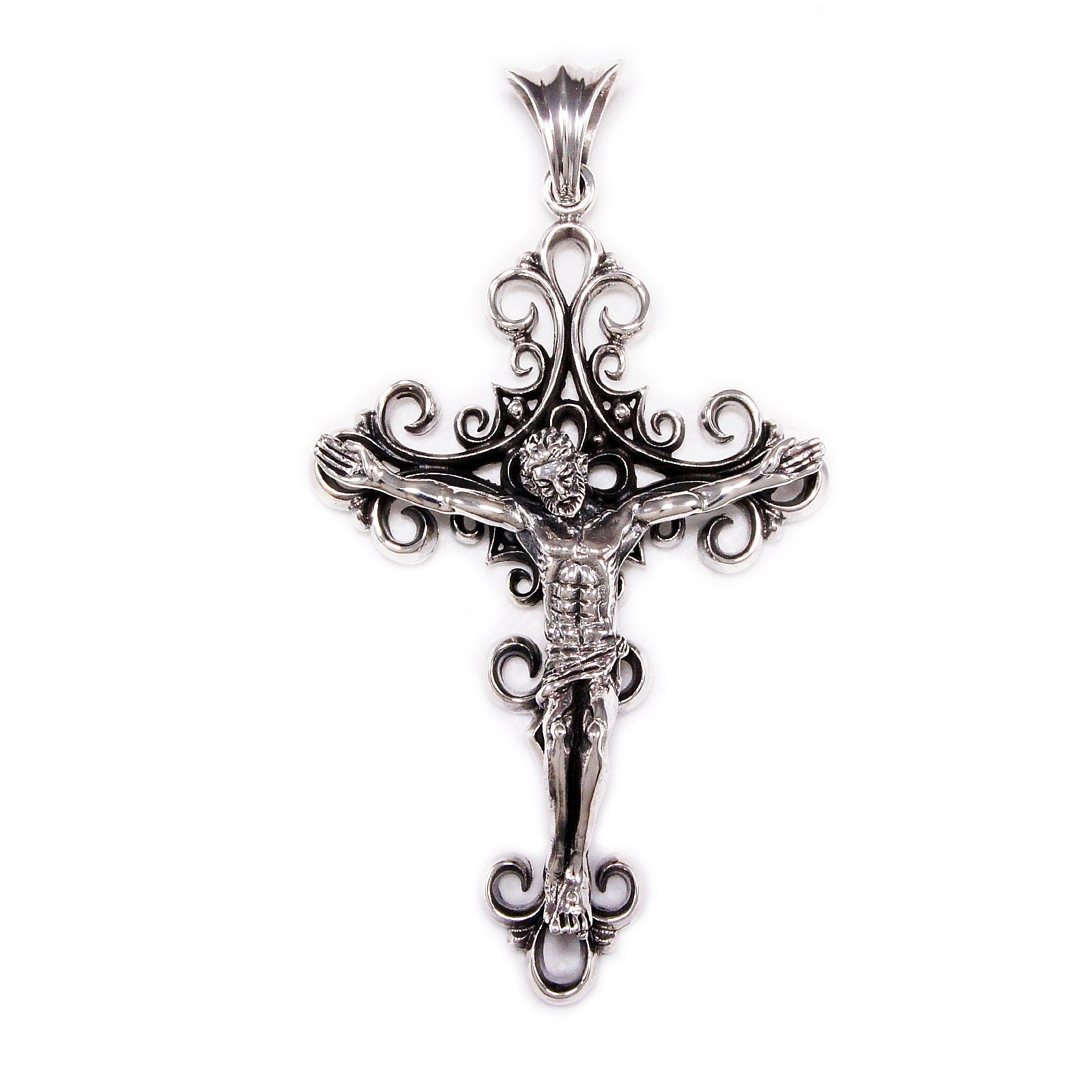 Crucifixion of Jesus/925 Sterling Silver Pendant/cross
