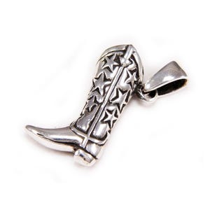 Cowboy Boot/925 Sterling Silver Pendant/Rockabilly/Gothic/Charm/Biker Jewelry/KH-004