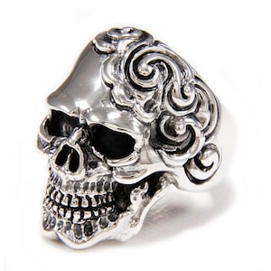 Skull 925 Sterling Silver Ring/Silver Skull Ring/Skull Ring/Biker Ring/Gothic Ring/Rockabilly/Biker Jewelry/Memento Mori/CS-R015