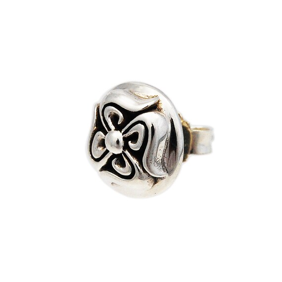 Sterling silver deals biker earrings