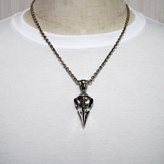 Ciondolo Argento 925 Teschio Con Corna – Biker Rockabilly Gotico Handmade
