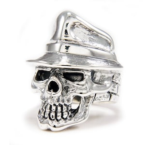 Mafioso Mafia/Skull/925 Sterling Silver Ring/Biker Ring/Skull Ring/Gothic/Biker Jewelry/tan-r023