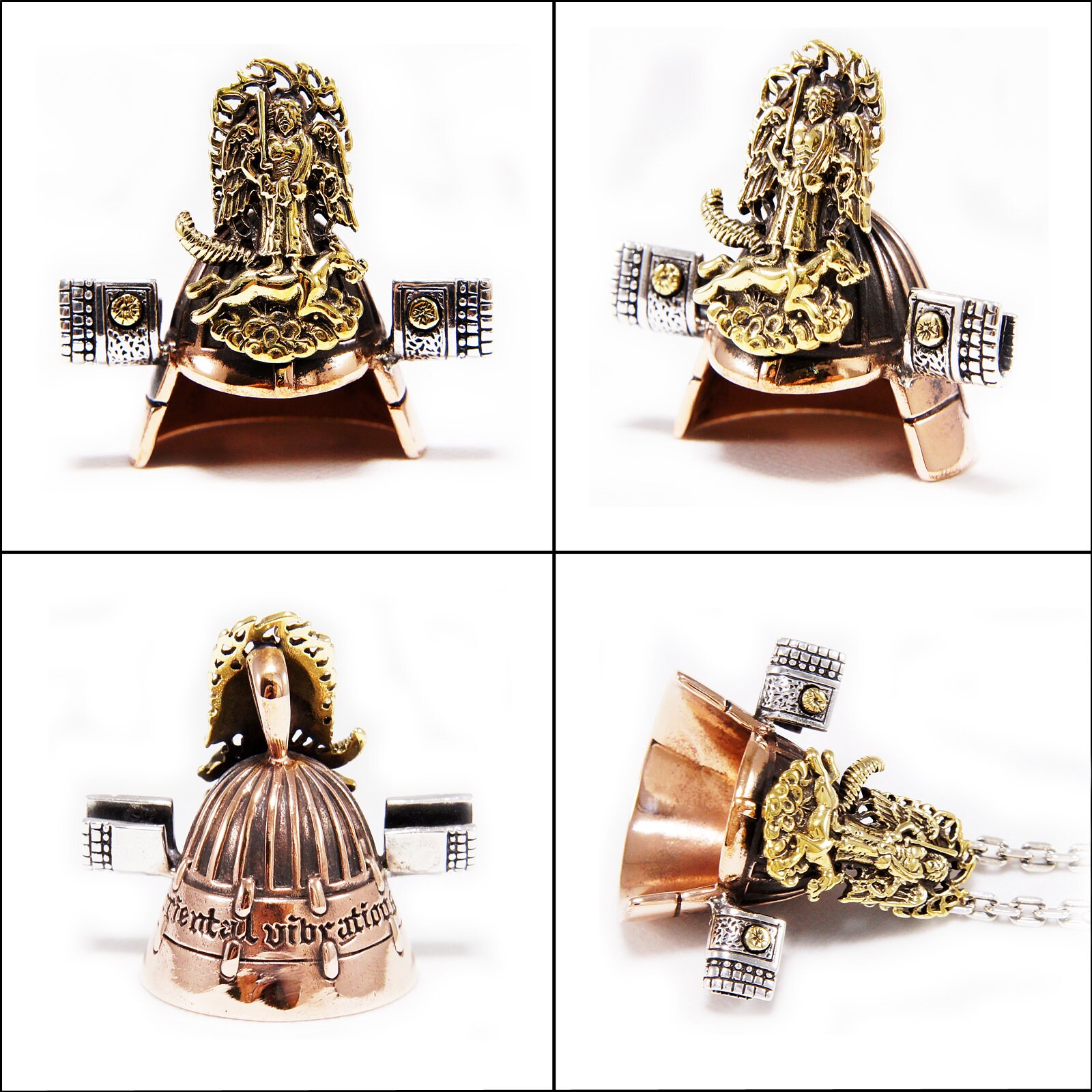 Copper & Brass Combination/samurai/kabuto/armor/925 Sterling