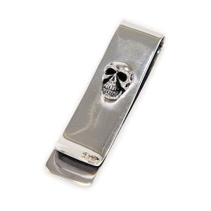 Clip para billetes de calavera/plata de ley 925/clip para billetes/clip para billetes de calavera/motociclista/gótico/rockabilly/tp-m6