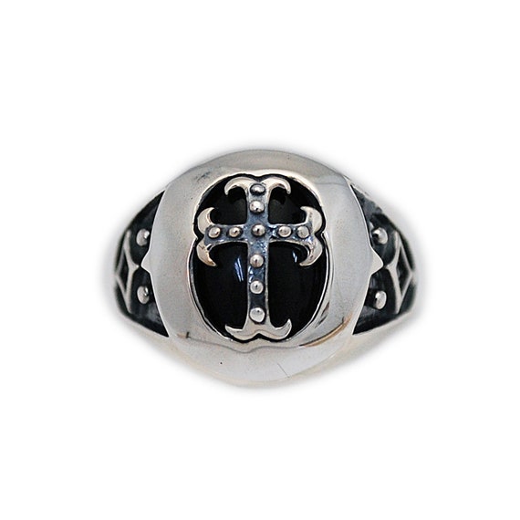 Cross/smoky Quartz/925 Sterling Silver Ring/cross Ring/smoky