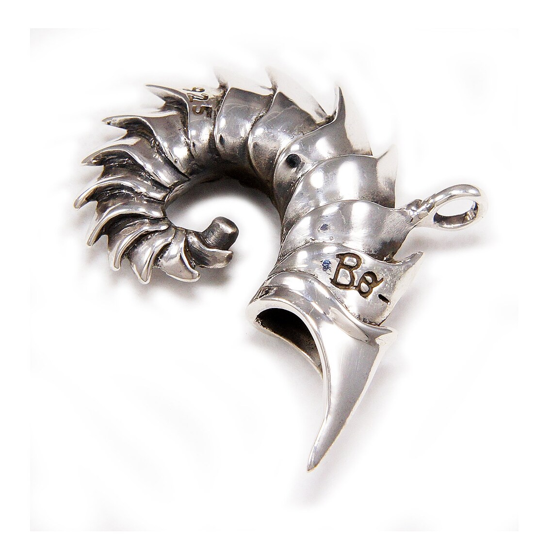 Prehistoric/shell Fish/armor/925 Sterling Silver - Etsy