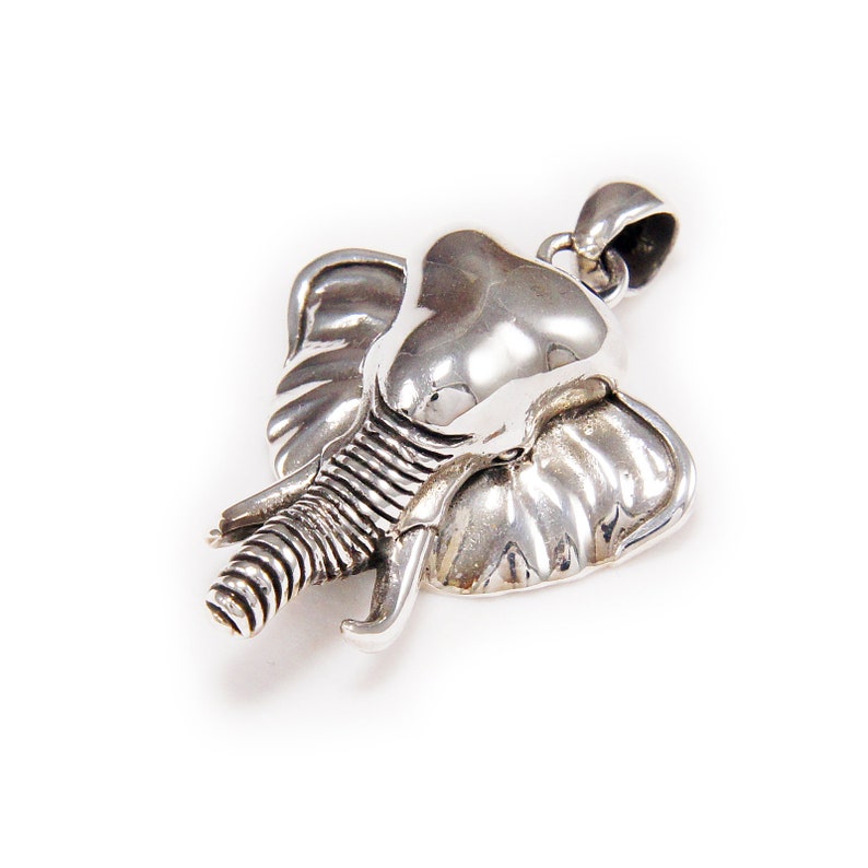 ElephantAfrican925 Sterling Silver PendantSilver Elephant PendantSilver African Elephant CharmBiker JewelryGothicMen/'sWomen/'s nd-040