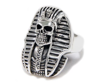 The Dead Pharaoh/Skull/925 Sterling Silver Ring/Biker Ring/Gothic/Rockabilly/GD-R003