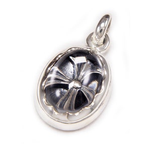 Cross/Quartz/925 Sterling Silver Pendant/Cross Pendant/White Quartz/Silver Charm/Biker/Gothic/Rockabilly/ ks-068