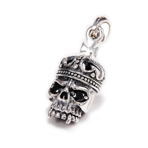 Croce/Teschio/Ciondolo in argento sterling 925/Ciondolo in argento/Motociclista/Gotico/Rockabilly/won-017