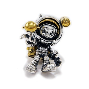 Astronaut /925 Sterling Silver Pendant/Charm/Biker/Gothic/Rockabilly/Charm/zao-001