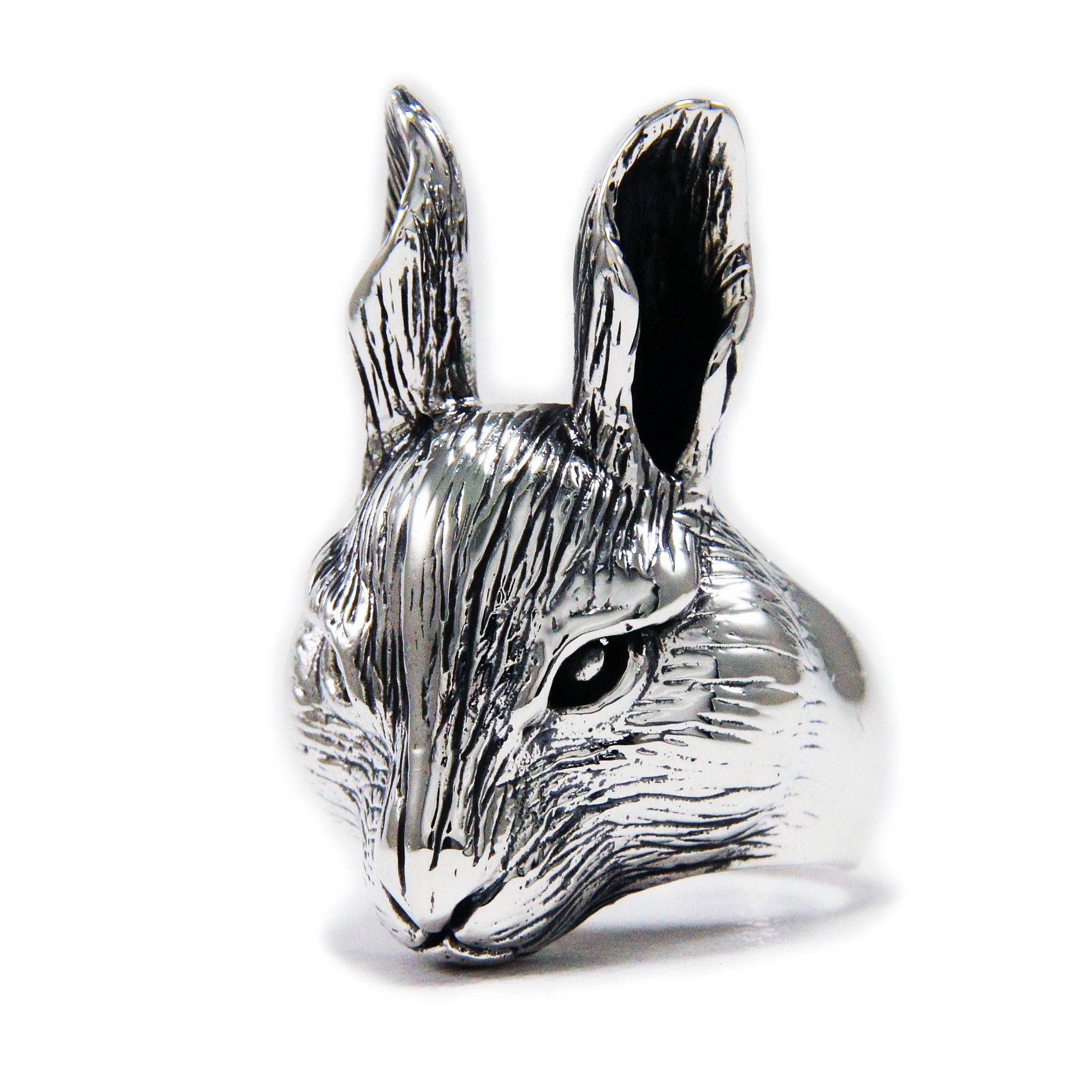 Rabbit Ring/925 Sterling Silver Ring/bunnies/animal Ring/gothic/biker ...