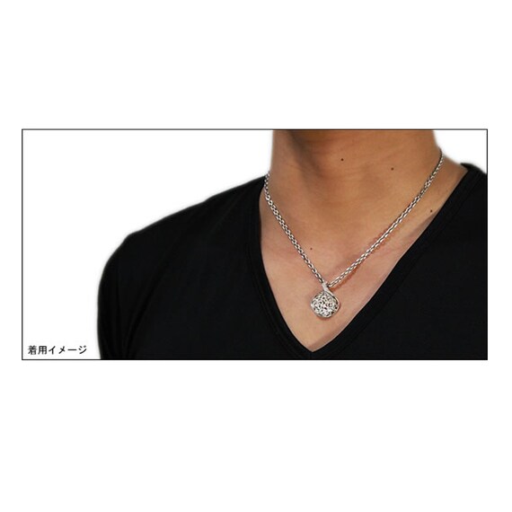 Medaglione Uomo In Argento 925 Stile Gotico Biker - Ciondolo Pendant Rockabilly
