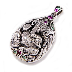 Ganesh/Ganesha/925 Sterling Silver Pendant/Silver Ganesh Pendant/Silver Ganesh/Silver Ganesha/Hiduism/Elephant God/Men&#39;s/Women&#39;s sa-039