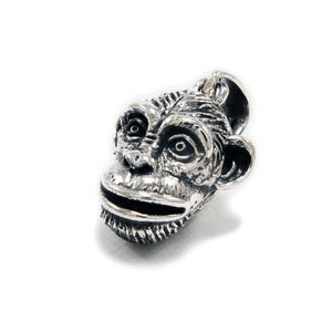 Chimpanzee/Chimp/Great Ape/925 Sterling Silver Pendant/Gothic/Charm/Biker Jewelry/KH-005