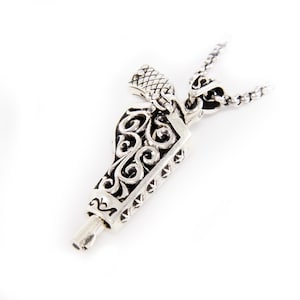 Revolver/Pistol/Handgun/Firearms/925 Sterling Silver Pendant/Biker/Gothic/Rockabilly/jo-016