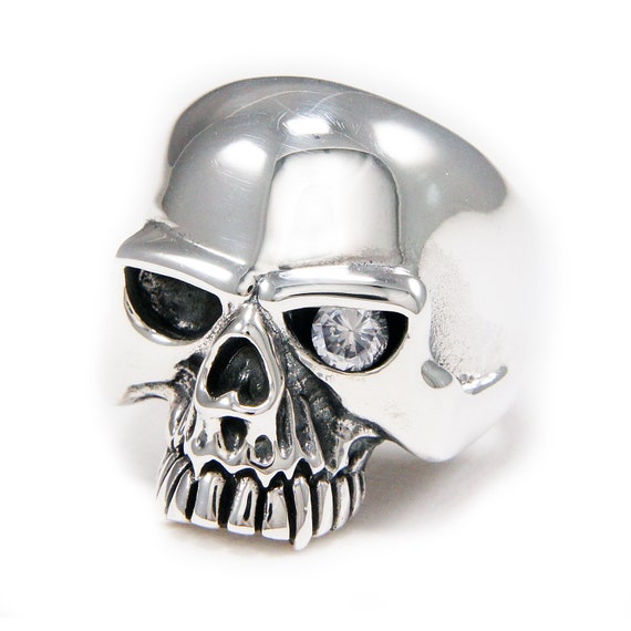 Schädel-Ring, Sterling Silber Keith Richards Schädel-Ring, (feste