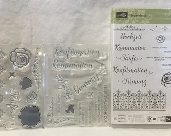 Stampin Up! Segensfeste Photopolymer Stempel Set Gartentor, Rose, Kreuz, Taube