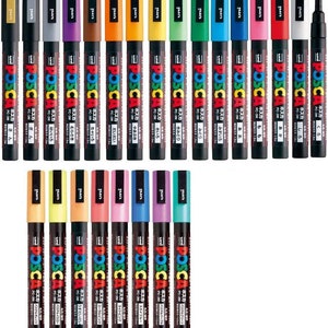 ARTECLIPSE 20 Colours Premium Acrylic Paint Marker Pens Extra Fine Tip Rock Painting
