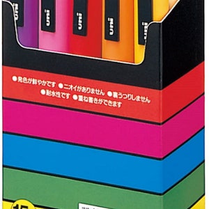 Uni-posca Japan Paint Marker Pen, Medium Point, Set of 8 Color