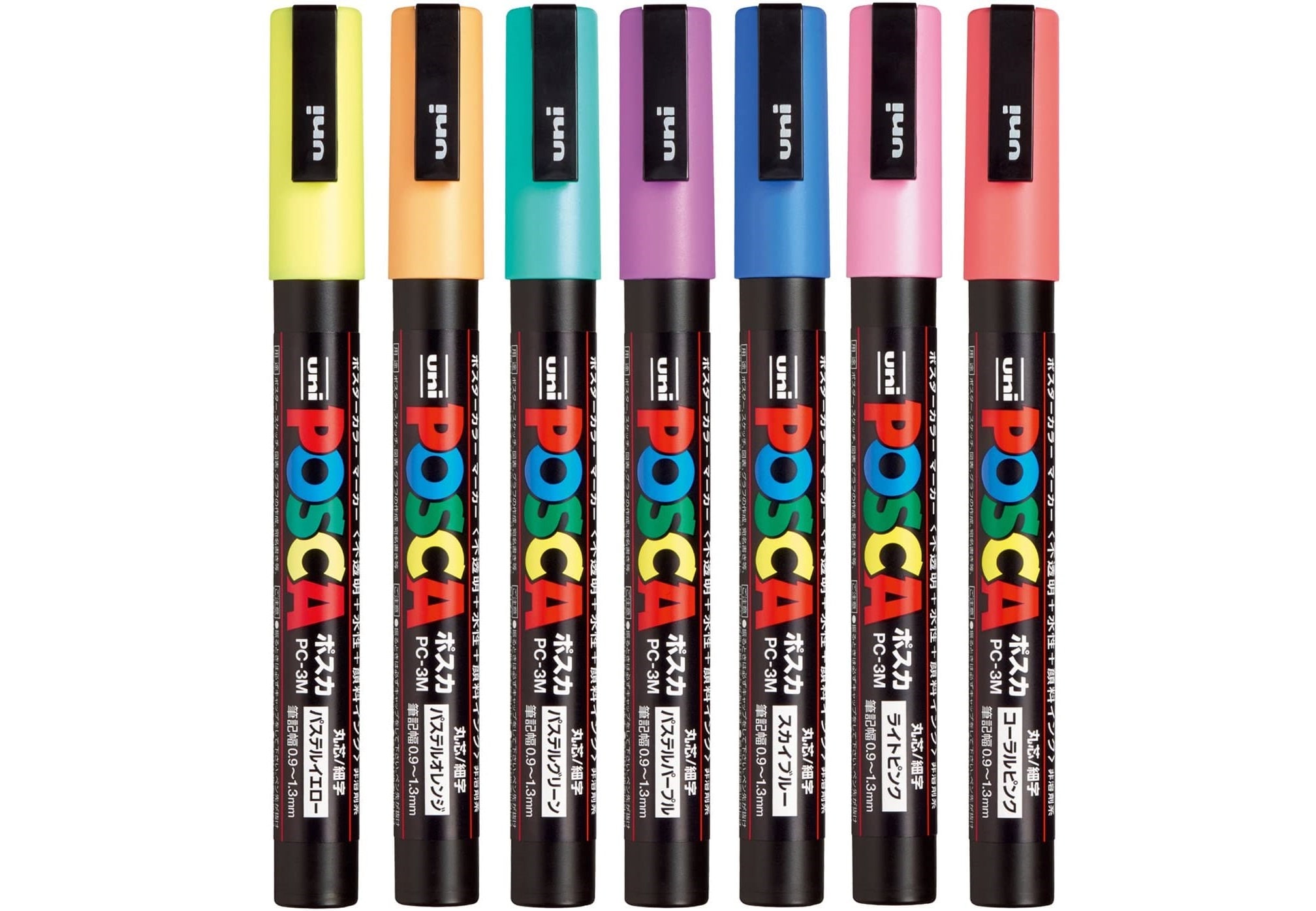 PC-1MR White Uni Posca Marker Paint Marker Permanent Pen Ultra Fine 0.7mm Nib Calibre Writes on Any Metal Surface with Plastic Frame Made of Fabric