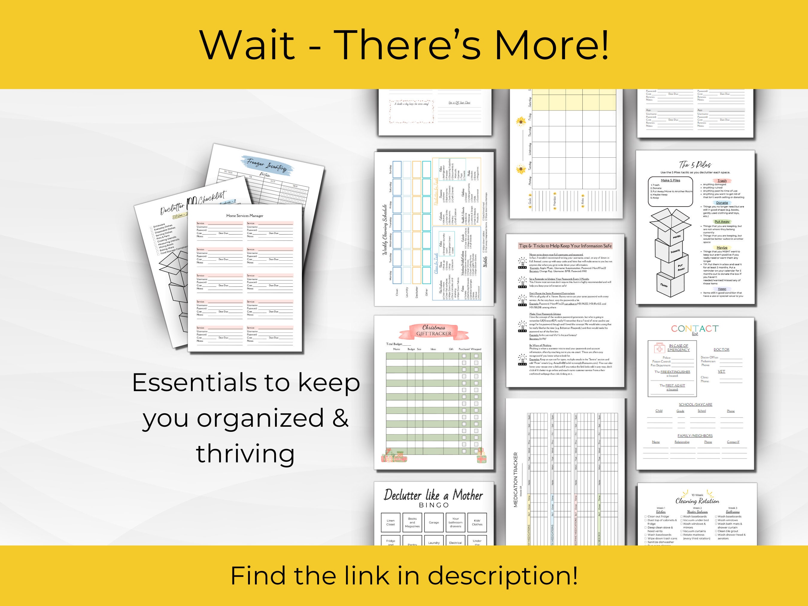 Printable Declutter Challenge BINGO Game Home Management Essentials A4 ...