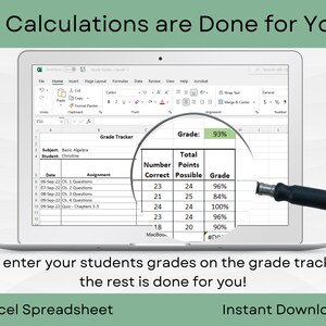 Homeschool Grade Tracker Spreadsheet | Assignment Tracker for Home ...