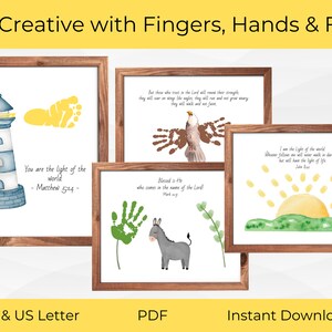 Christian Preschool Handprint Art Bundle | Bible Activities for Kids | Keepsakes for Kids | A4 & US Letter | PDF Instant Download image 4