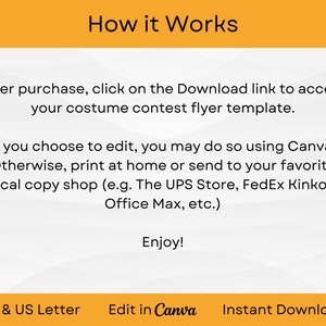 EDITABLE Halloween Costume Contest Flyer Template With Whimsigoth Retro ...