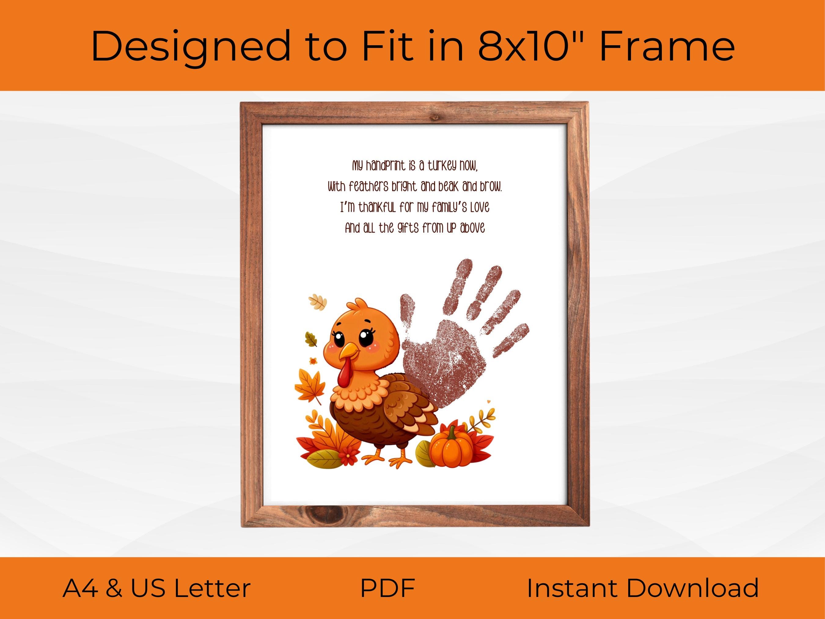Turkey Handprint Art Template | Printable Fall Handprint Craft for ...