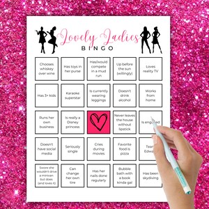 Printable Ladies Night BINGO Game | Ladies Night Games | Lovely Ladies ...