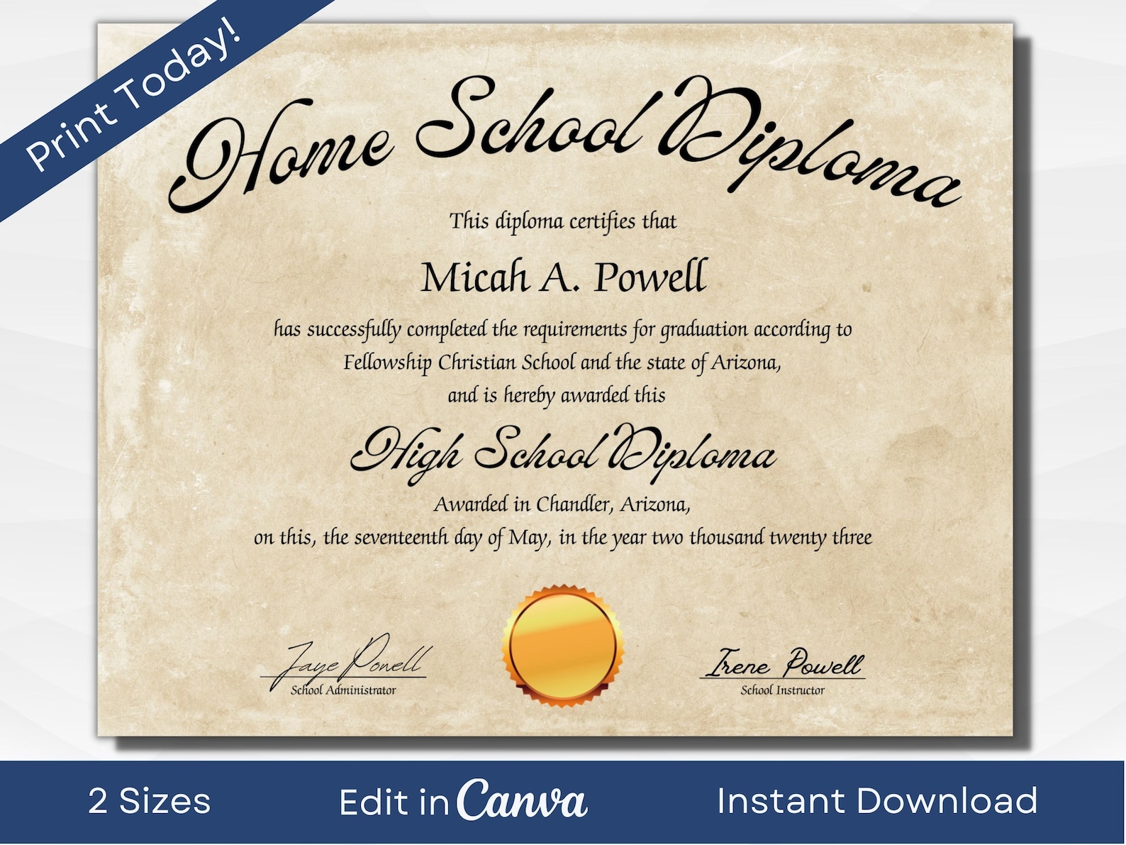 Printable Homeschool Diploma Template Editable High School Diploma 8 Printable Homeschool Diploma Template Editable High School Diploma 8