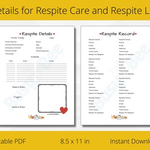Editable Foster Care Respite and Child Care Bundle Be the - Etsy