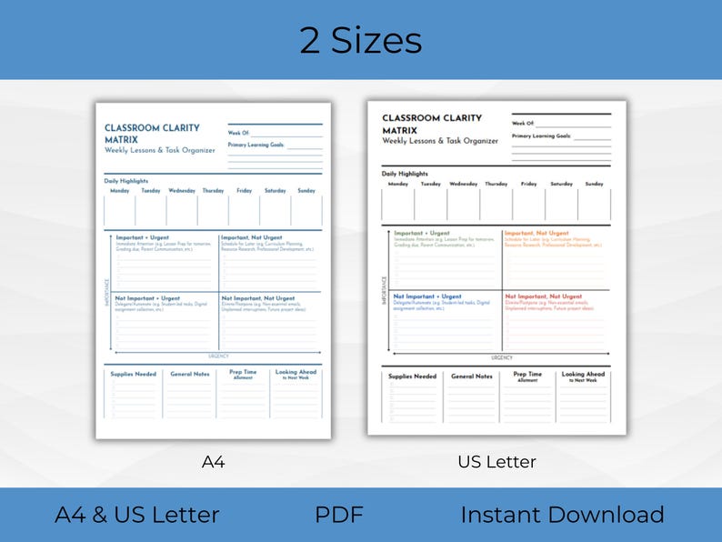 Prioritization Standard Curriculum Writing Matrix.pdf Eisenhower Matrix for Teacher Organization | Priority to Do List for ...