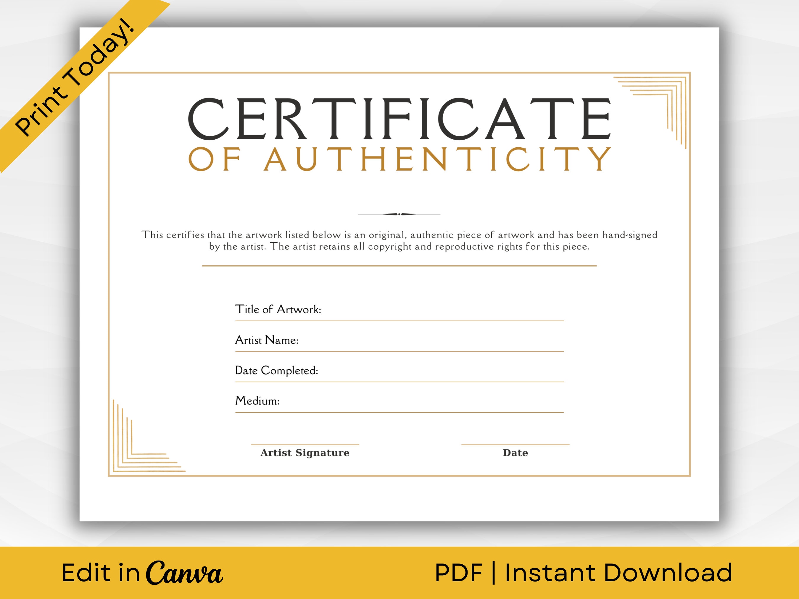 Image 4 for Letter Of Authenticity Template