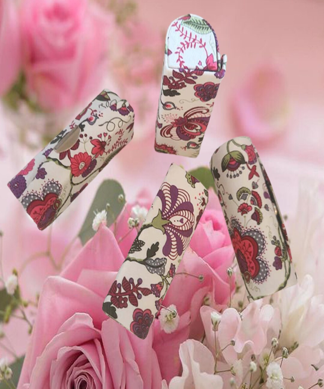 4pcs Lipstick Holder Box Case With Mirror Make up Organizer for Purse