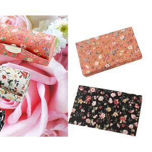 6pcs Floral Lipstick Case Holder with Mirror Cosmetic Kit Makeup Cases for Purse