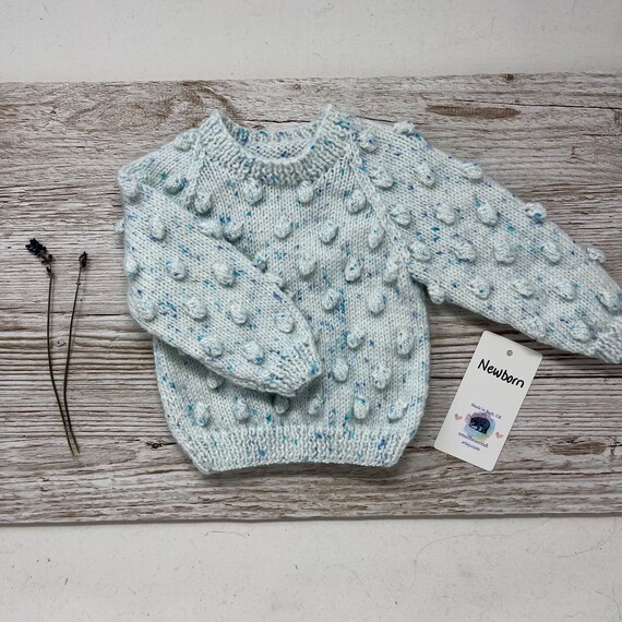 Blue shop popcorn sweater