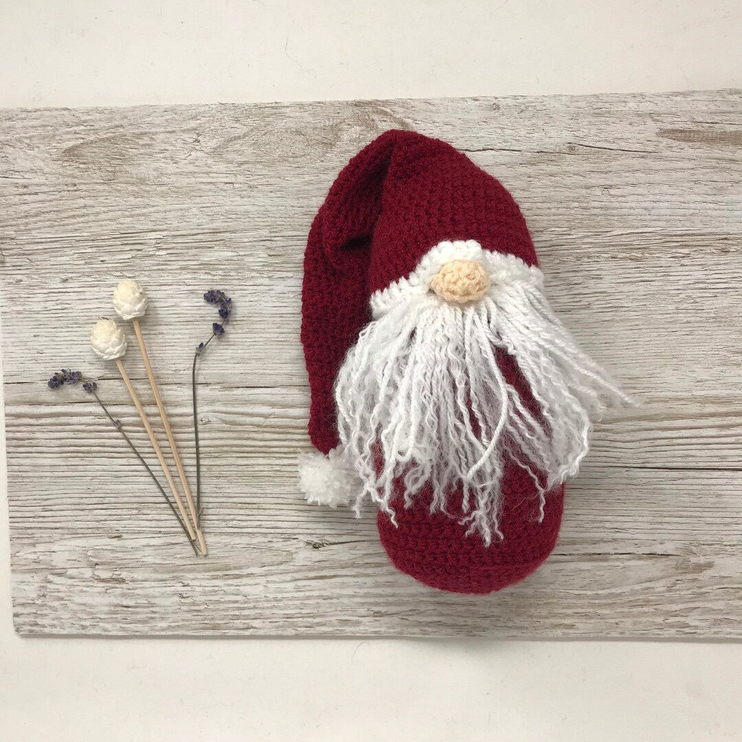 Santa Gonk Gnome, Scandi Style Hand Crocheted Gonk, Dumpy Father ...