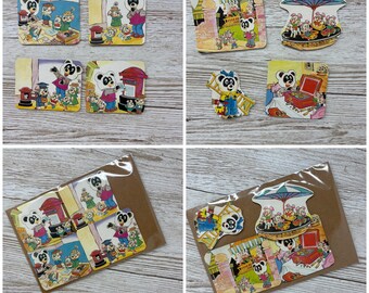 4 x vintage upcycled kitsch card toppers, cute animals Twinkle papercraft scrapbooking, choice of design