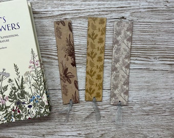 Set of 3 bookmarks, rustic leaf ribbon bookmarks, book lovers gift