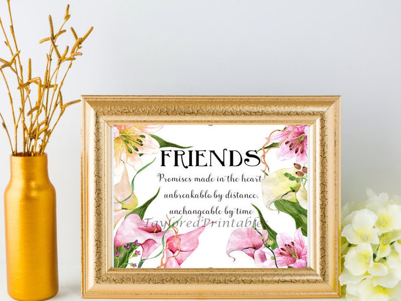 FRIENDS Promises Made in the Heart Unbreakable by Distance Etsy