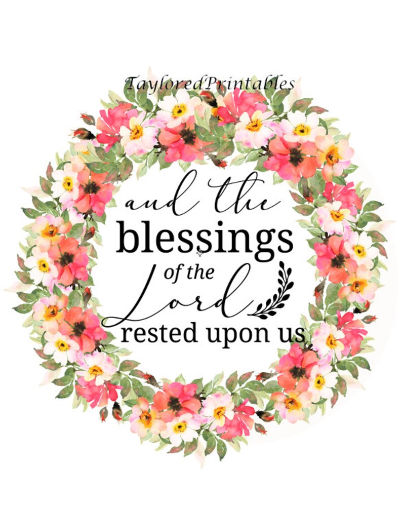 Bible Verse Blessings of the Lord Tested Upon Us Printable Art Etsy