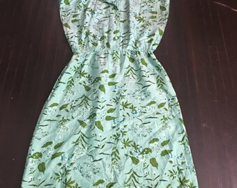 L XL Teal 1970s Sundress