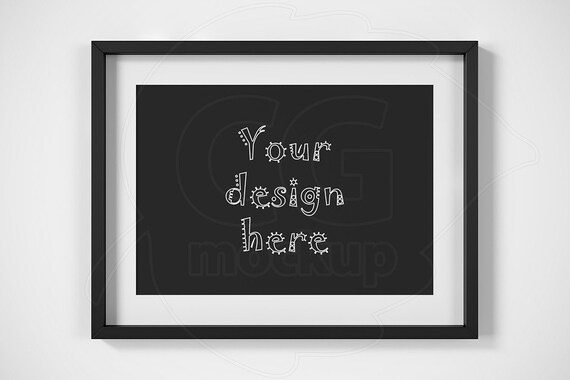 A4 A2 Frame Digital Product Mockup Matted Black Frame Horizontal A4 A2 Frame Digital Product Mockup Matted Black Frame Horizontal