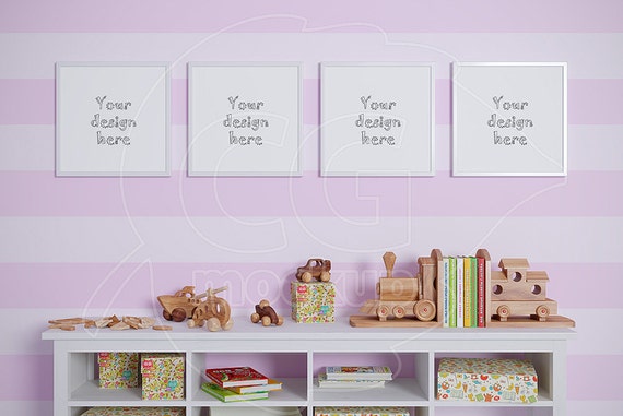 Square Mockup Nursery Crib Mockup White Frame Set Of Square Mockup Nursery Crib Mockup White Frame Set Of