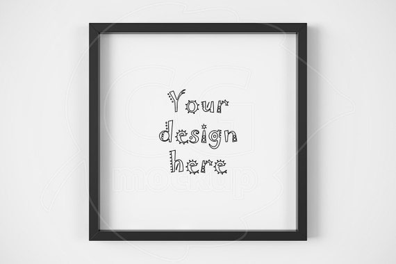 Product Mockup Basic Black Frame Square Frame Mockup Home