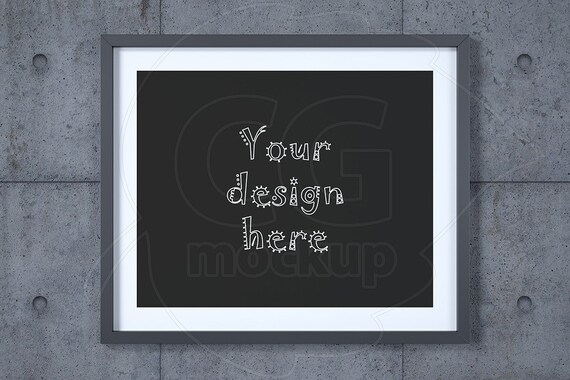 8x10 Frame Mockup Matted Black Frame Digital Product Mock 8x10 Frame Mockup Matted Black Frame Digital Product Mock