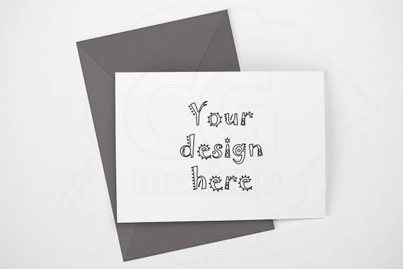Digital Product Mockup Office Mockup A6 Card Mockup Styled