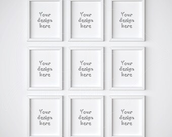 Set Of 3 Frame 8x10 Mockup White Frame Mockup Digital Etsy